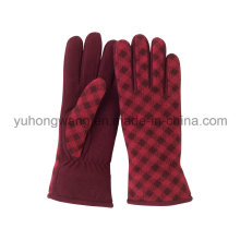 Lady Warm Single Layer Polar Fleece Printing Gloves/Mittens